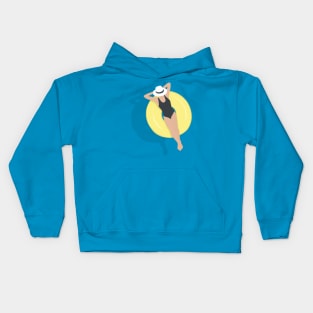 Lady in the pool Kids Hoodie